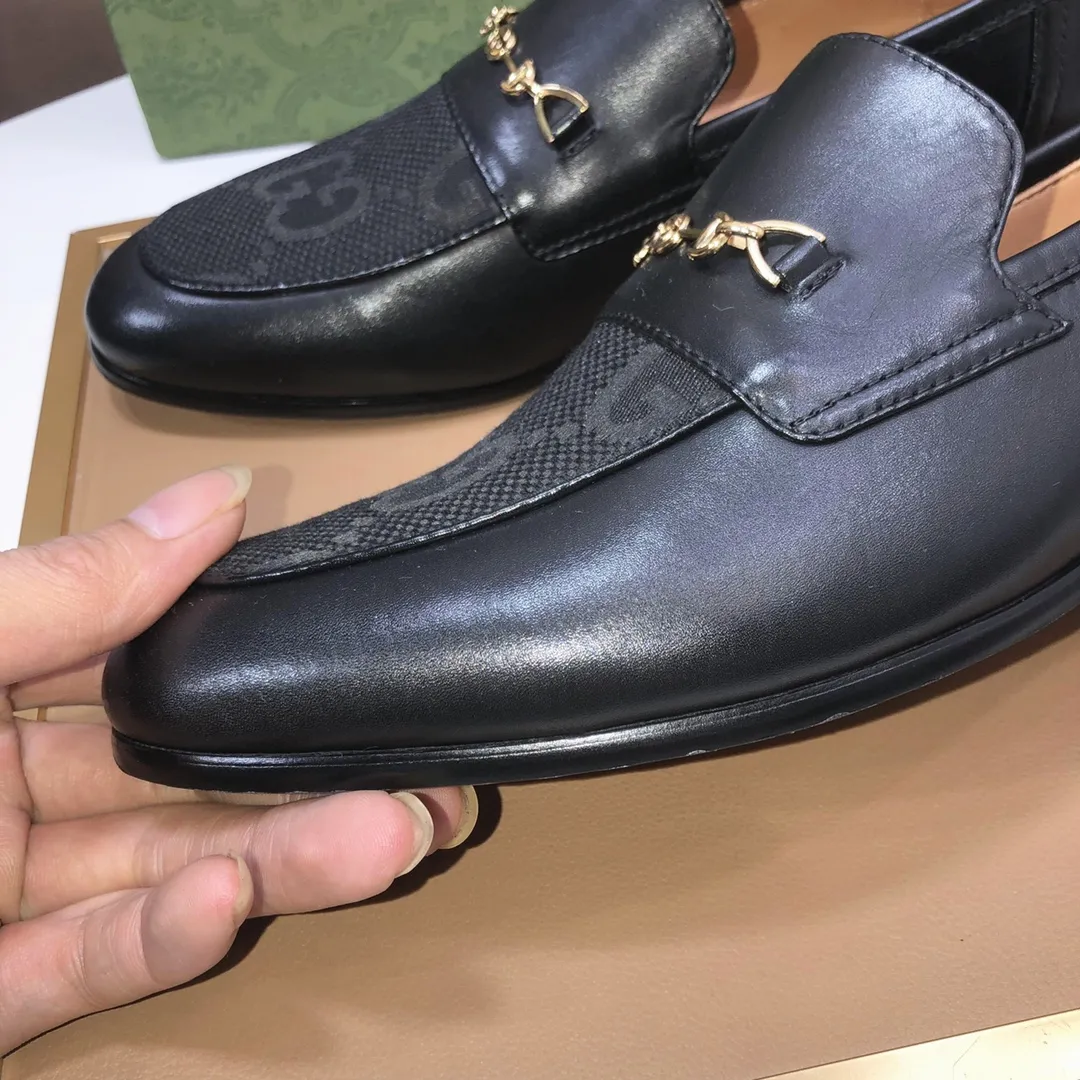 Men's shoes 💰580💰[GUCCI—Gucci] The latest high-end version of Gucci. Official website new model. Available at the same time at counters, the uppers are made of original cowhide imported from Italy/matched with the original special material splicing design concept; "highlight, high-end, grade, extravagance" and exquisite workmanship (original mesh fabric) sole: original factory special outsole size (38-45) (custom-made 45 non-returnable)